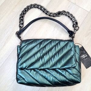 NEW! Think Royln The Bar Bag Green Quilted Puffer Purse